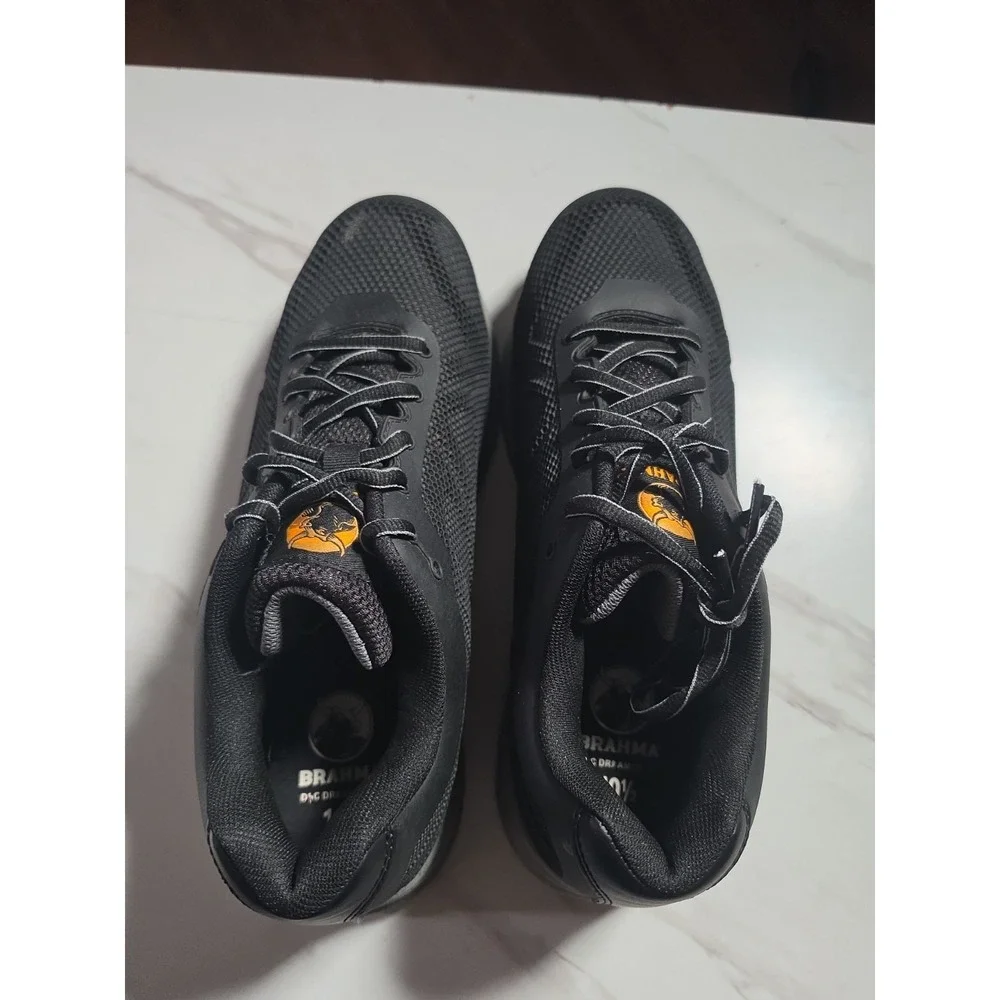 Used Brahma Men's Kamden steel toe work shoes in black mesh Size 10 1/2